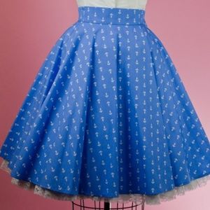 Mandie Bee Heart of Haute Anchor Circle Skirt